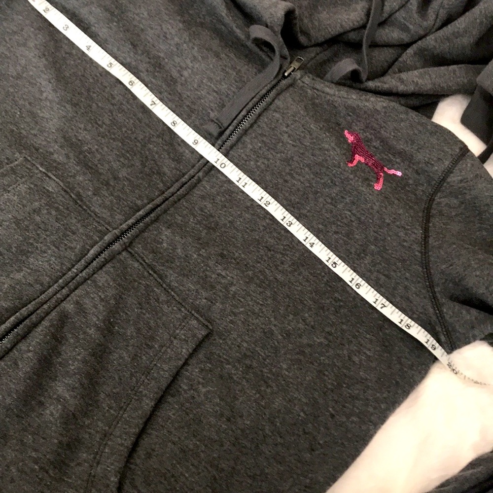 Vintage Vs Pink set rare Bling Jacket hoodie and pants set y2k - Picture 15 of 16